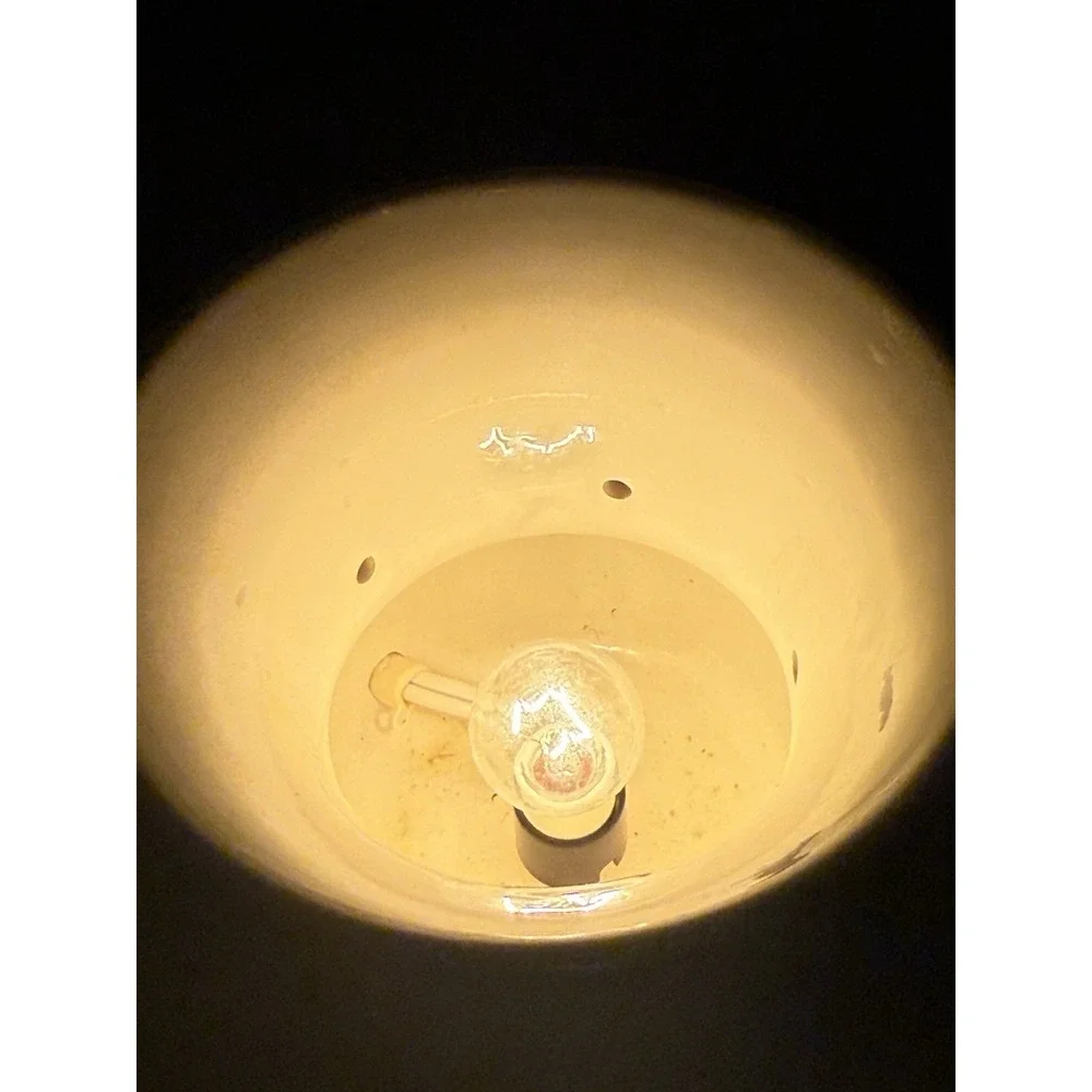 Small Bedside Night Table Lamp for Bedroom, Ceramic set of 1,‎ Beige